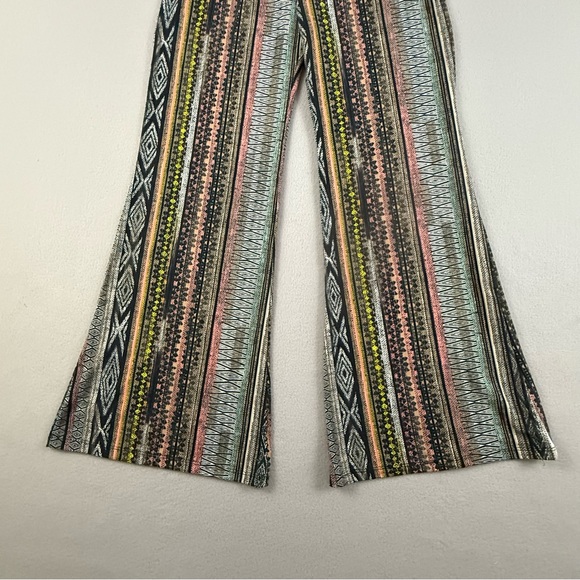 Lily White Plazzo Pants Women's‎ Large Multicolor Patterned Wide Leg Multicolor - Picture 5 of 12